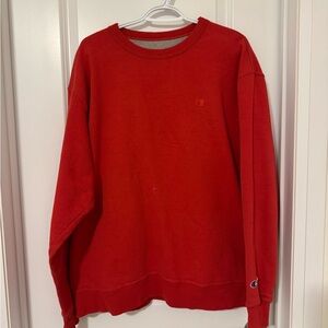 Champion Men's Vibrant Red Crewneck Sweater